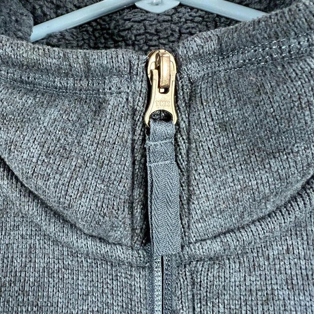 The North Face Sweatshirt Mens Large Blue Sleeveless Full Zip Mock Neck Fleece